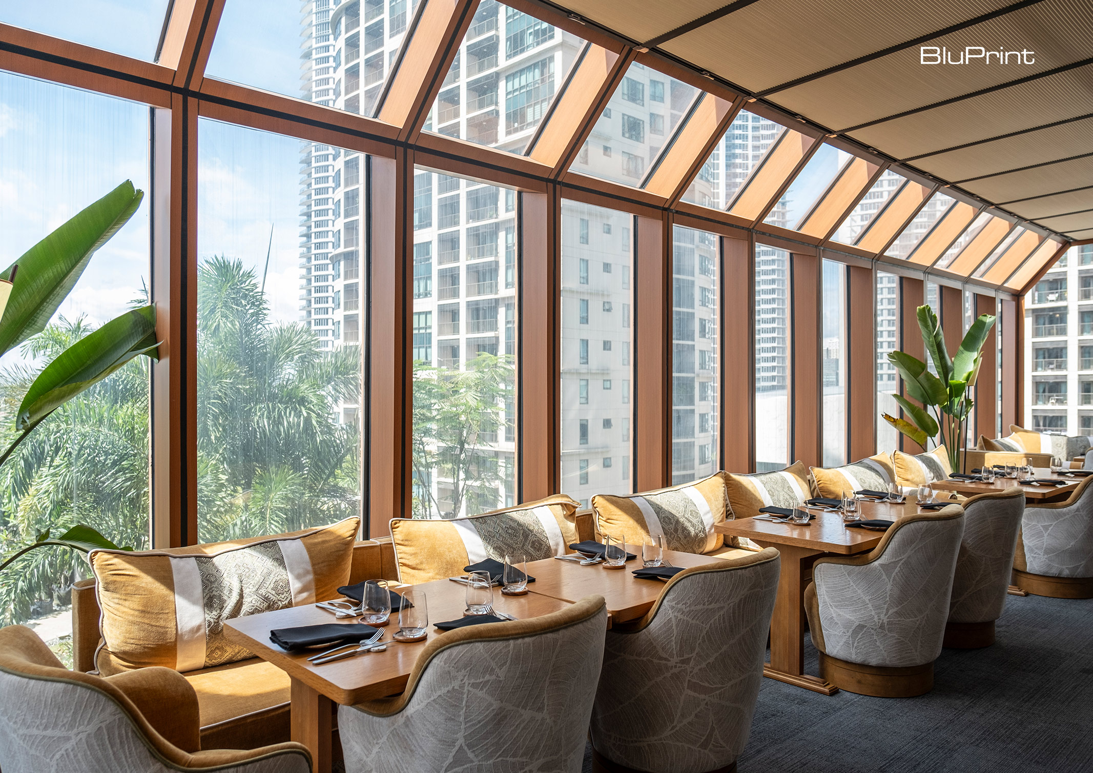 Interior of AYA, a lounge in Makati City.