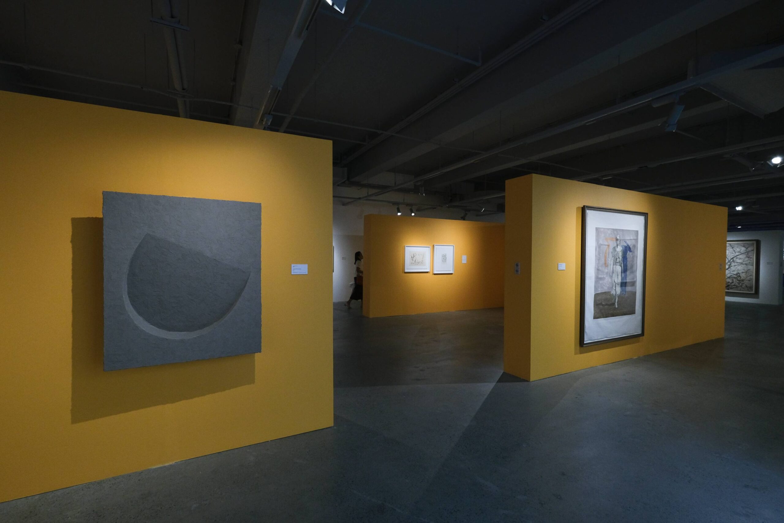 Some generational printmaking works at "Chances of Contact." Photo by Ed Simon.