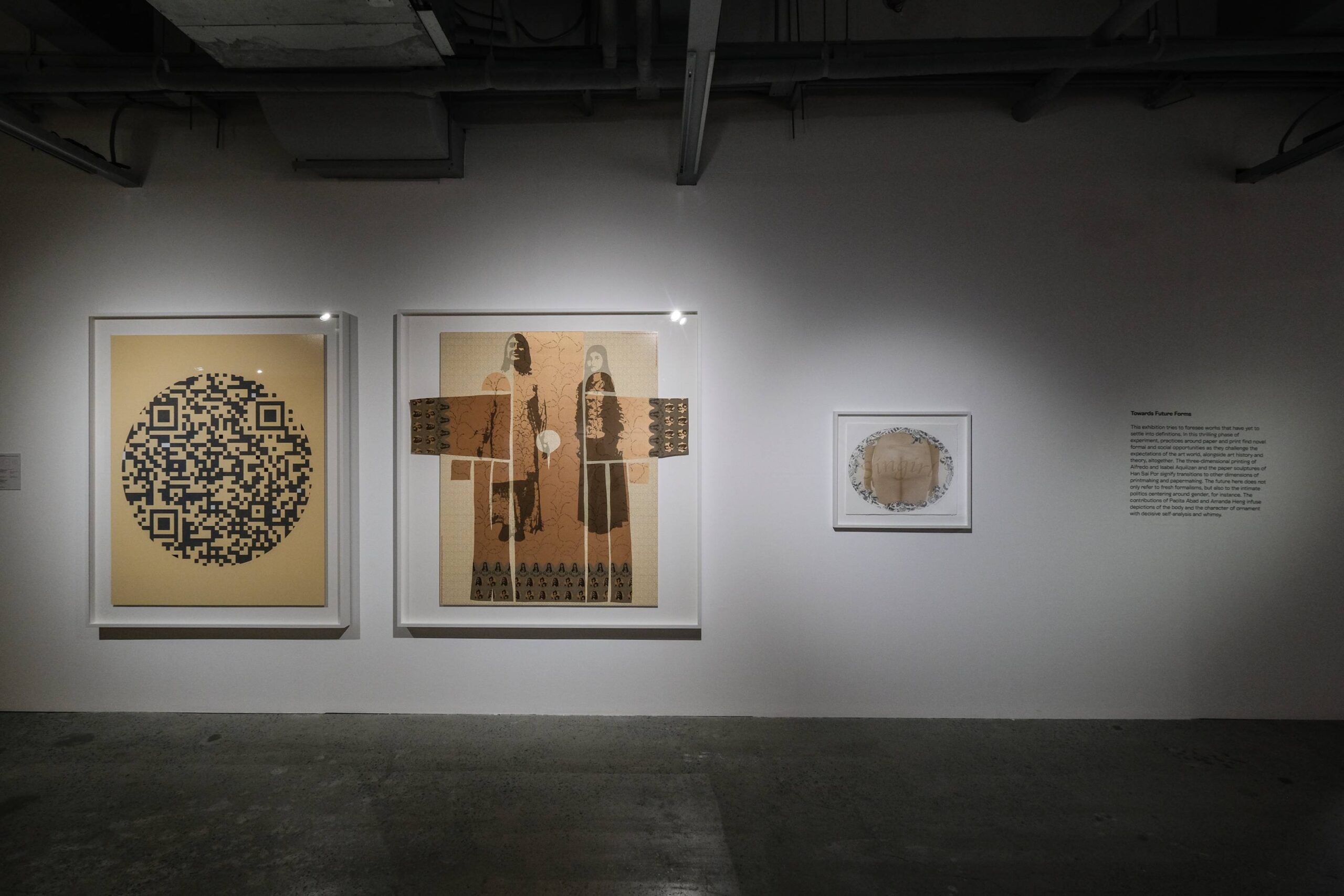 Paper works by Amanda Heng. Photo by Ed Simon.