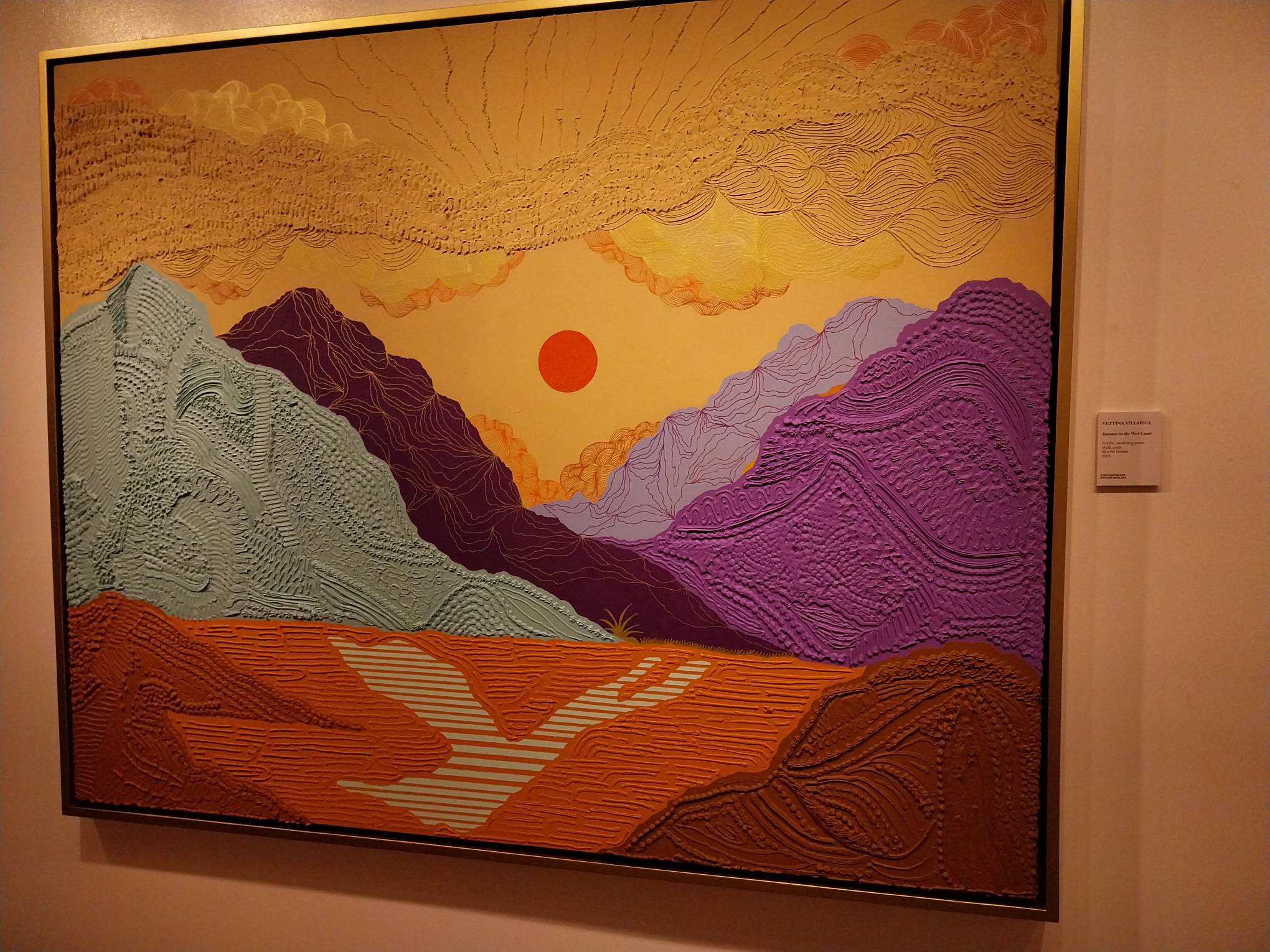 Side view of painting by Vettina Villarica.