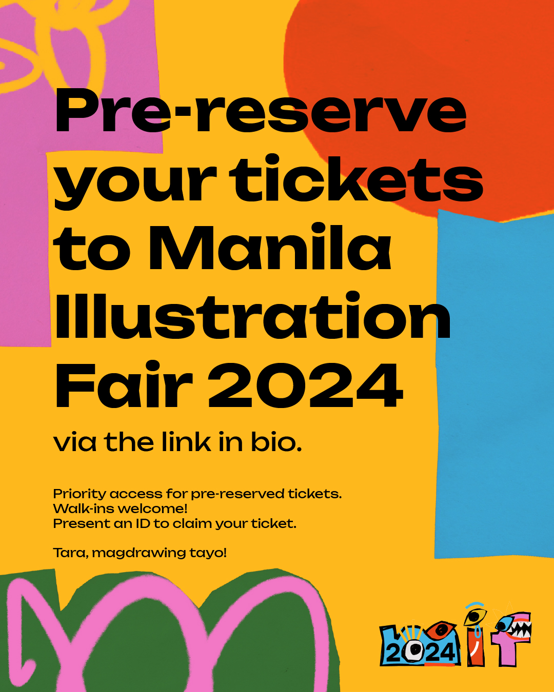 Ticket instructions for the Manila Illustration Fair 2024. Photo provided by the MIF 2024 staff.