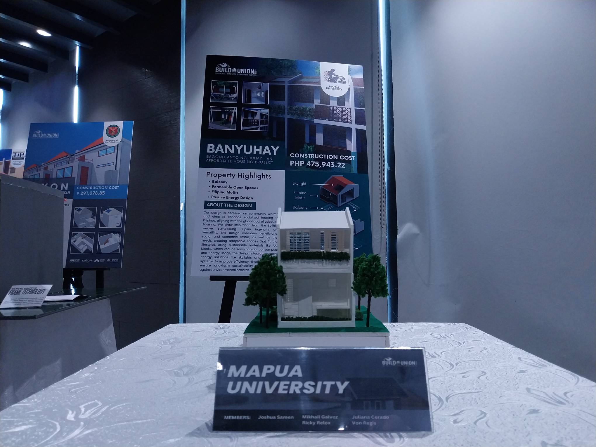 Mapua University's sustainable housing proposal. Photo by Elle Yap.