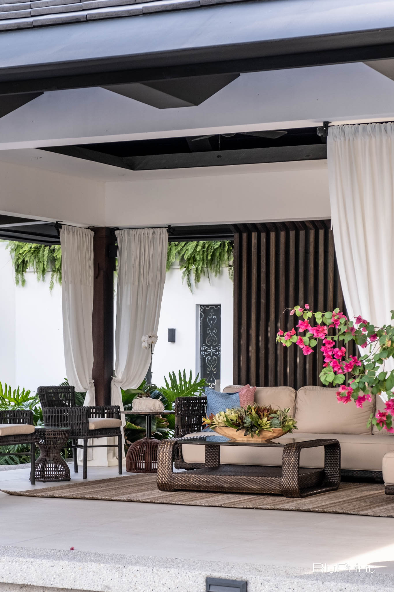 Seating area at the cabana.