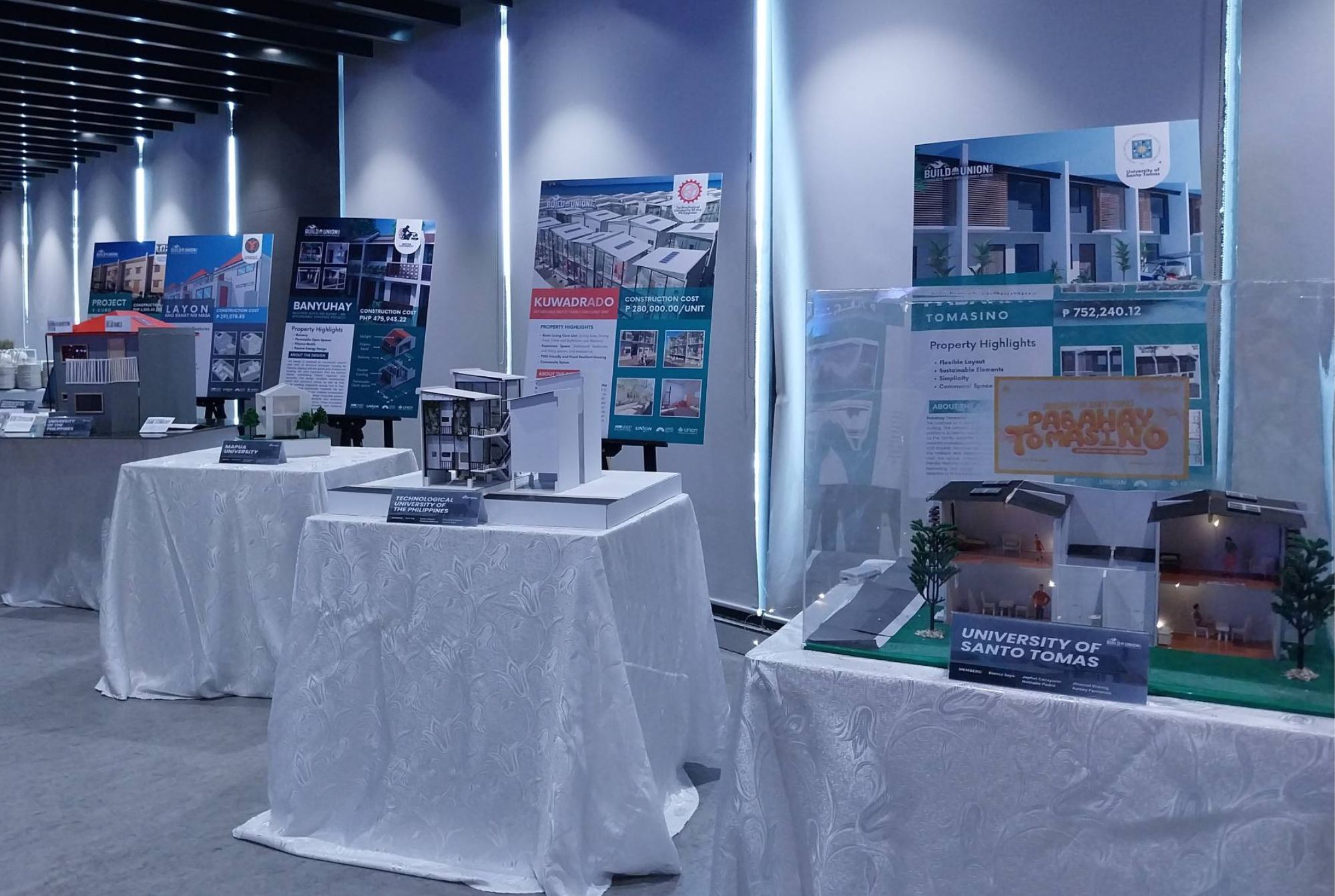 The different sustainable housing projects submitted for Build with Union 2024. Photo by Elle Yap.