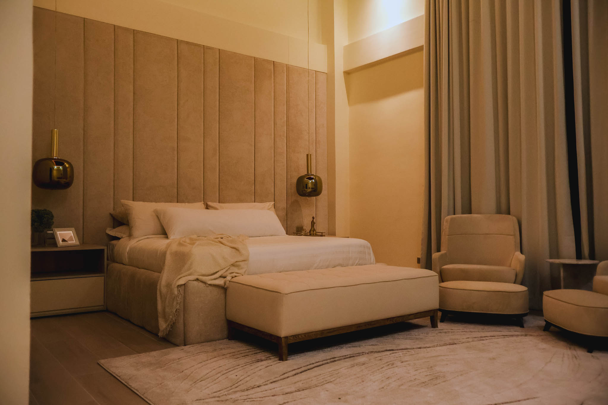 the primary suite of the Nuvali project by Mod and Noble.