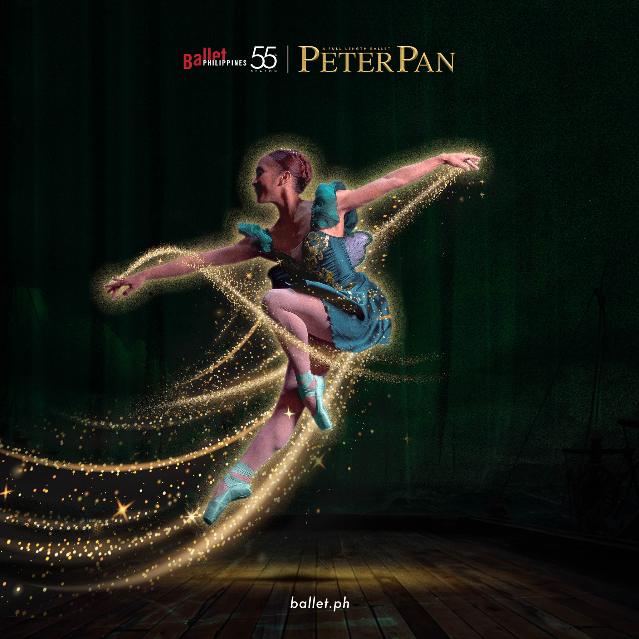 Ballet Philippines' ballerina playing the role of Tinkerbell.