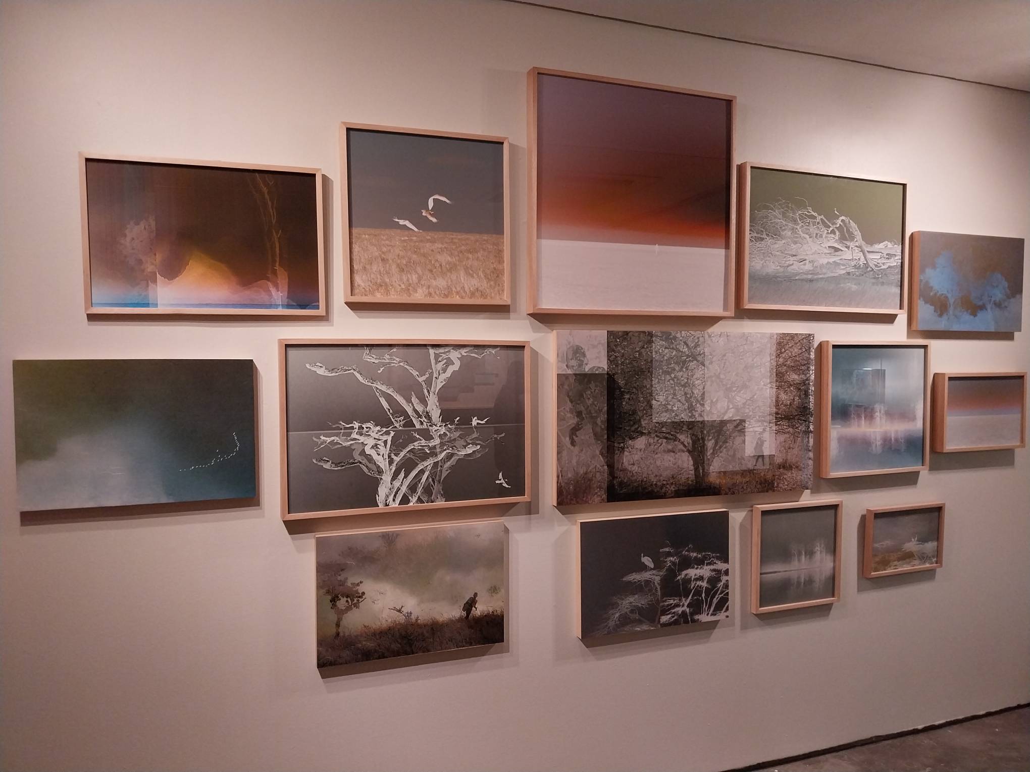 Different pieces by Angela Panlilio for "Into Light" at Artinformal.