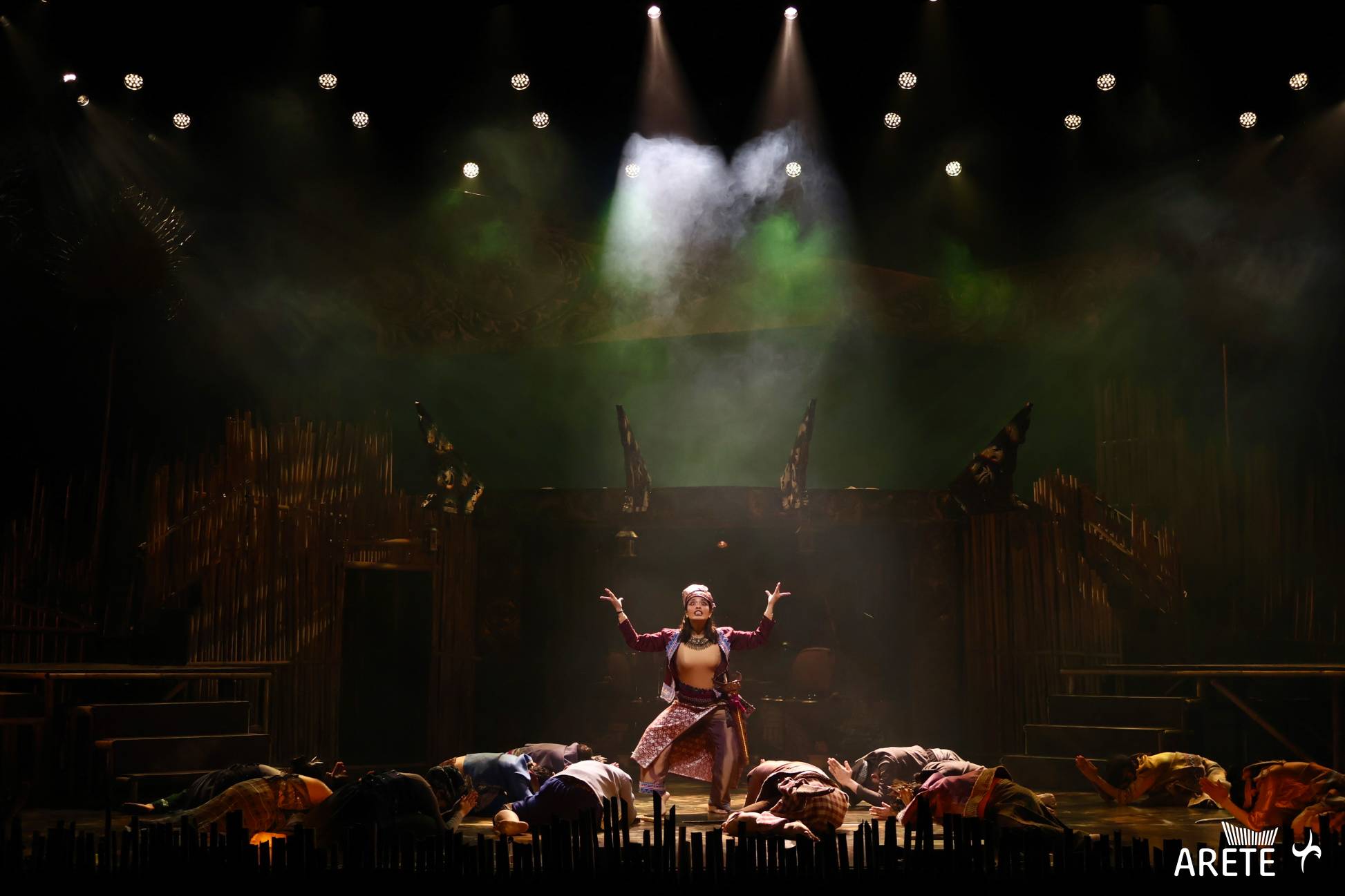 One of the scenes in "Sintang Dalisay," with set design by Tata Tuviera. Photo by Sophie Prado.