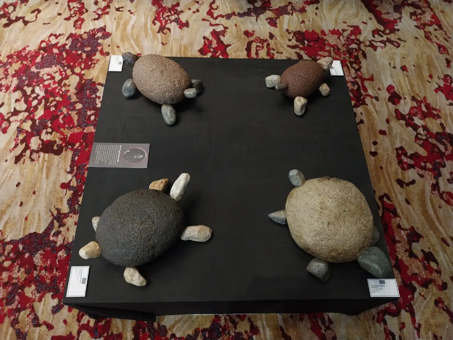 Four turtle sculptures.