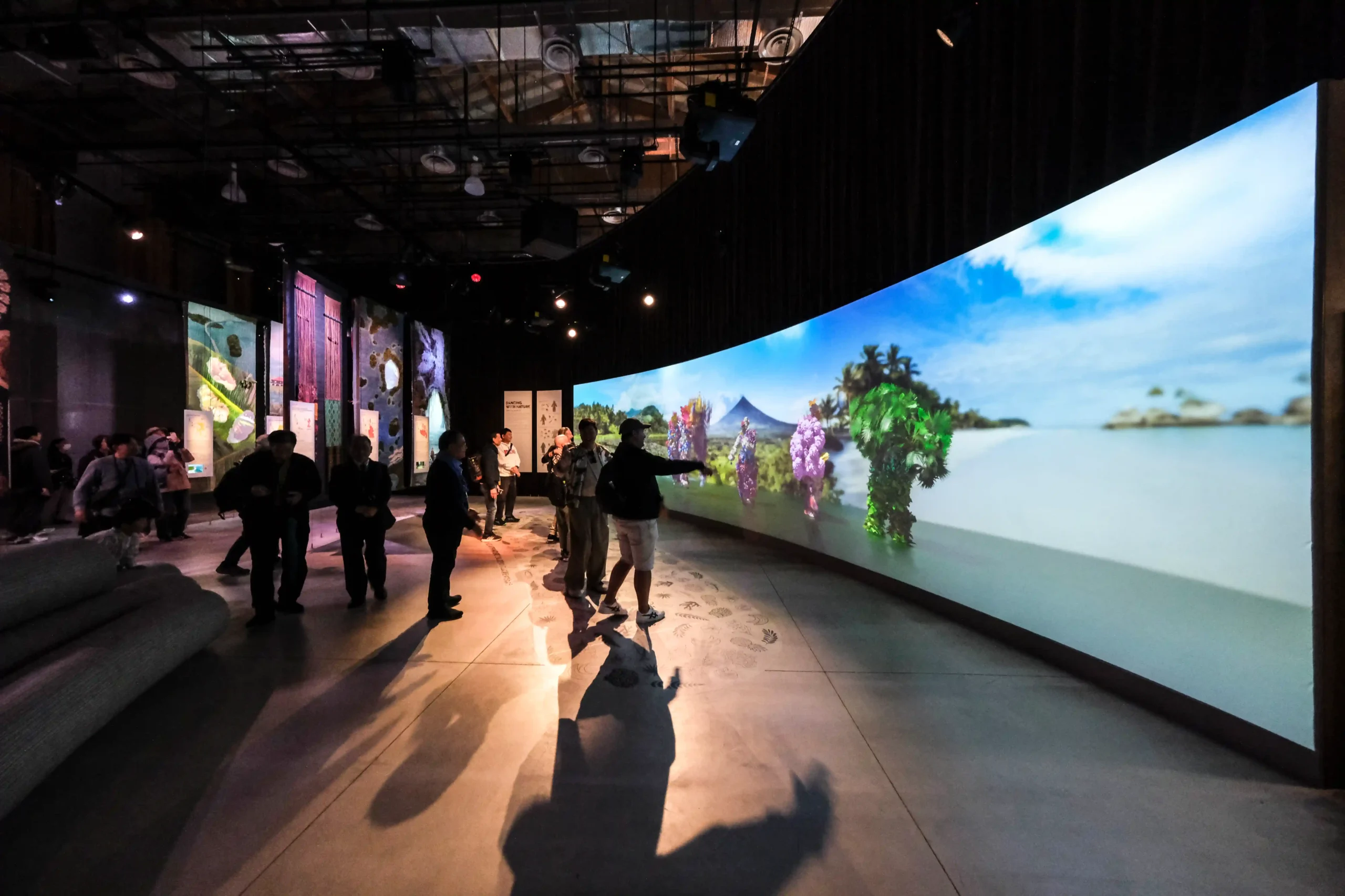 People dancing at the Dance with Nature installation at the Philippine Pavilion at Osaka World Expo 2025.