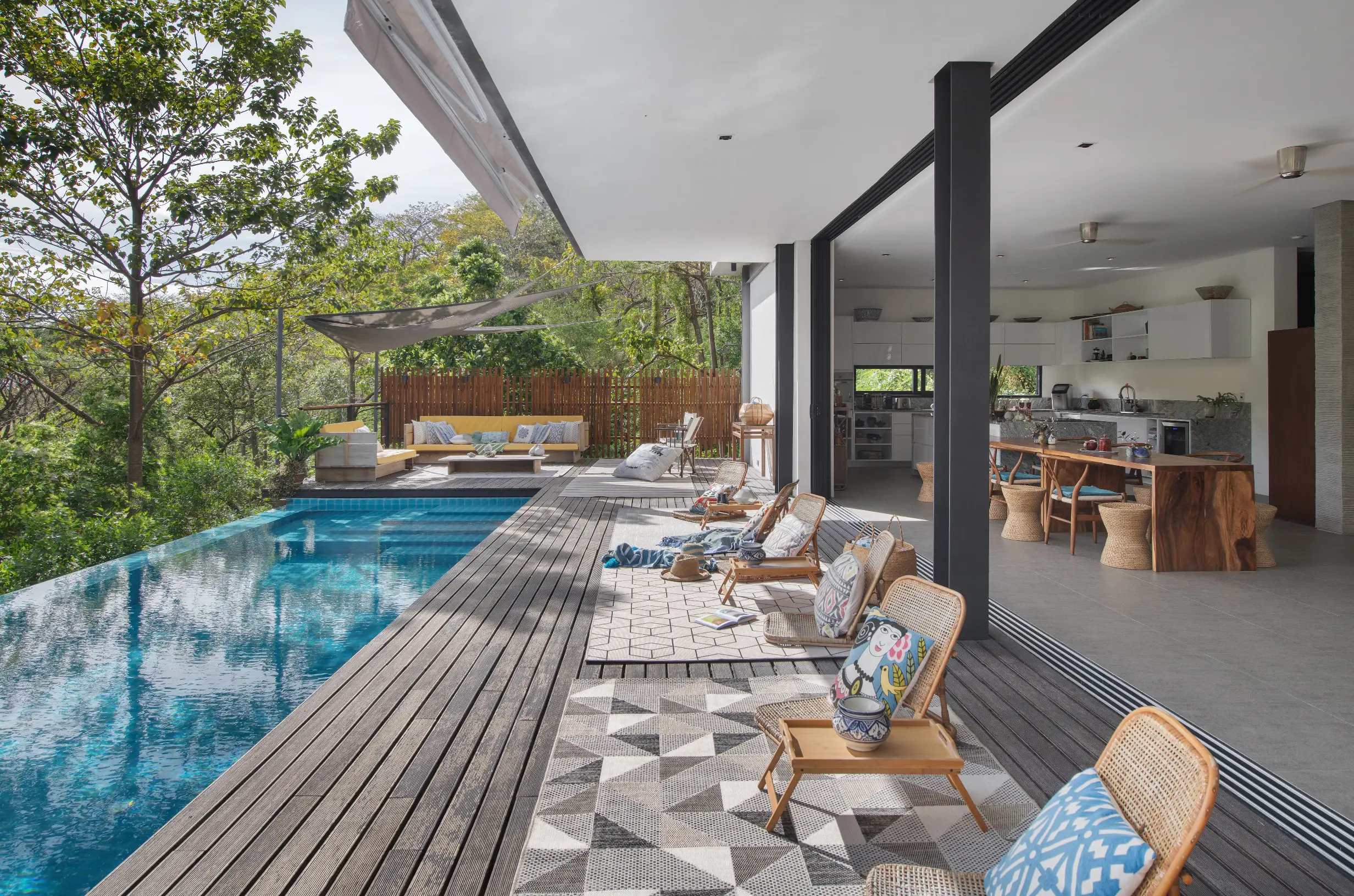 Pool deck of the home.