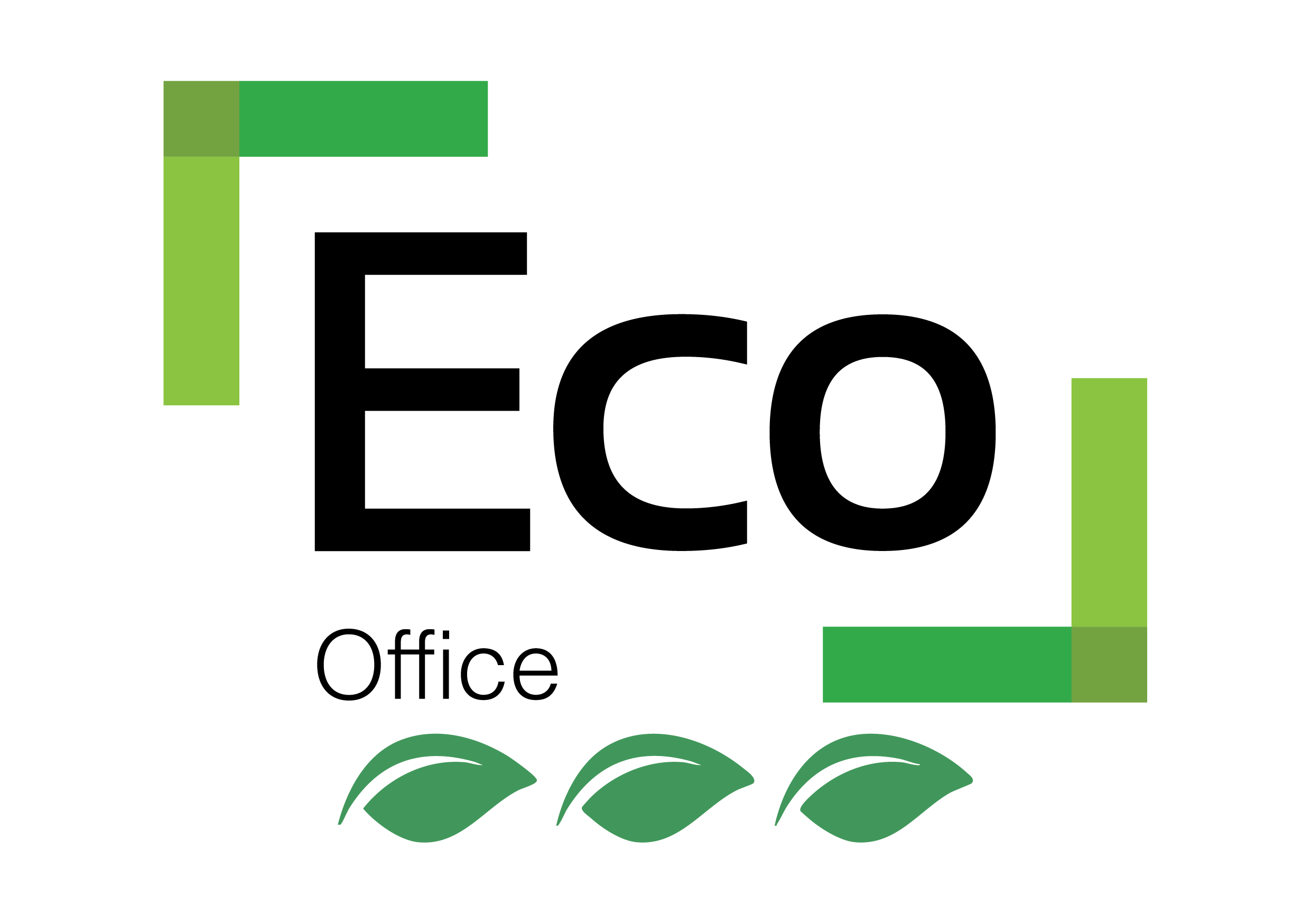Eco Office Logo-High Res-3 Leaf-White BG