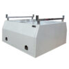 White Ute Canopy 1800mm with both of the lids closed and roof racks