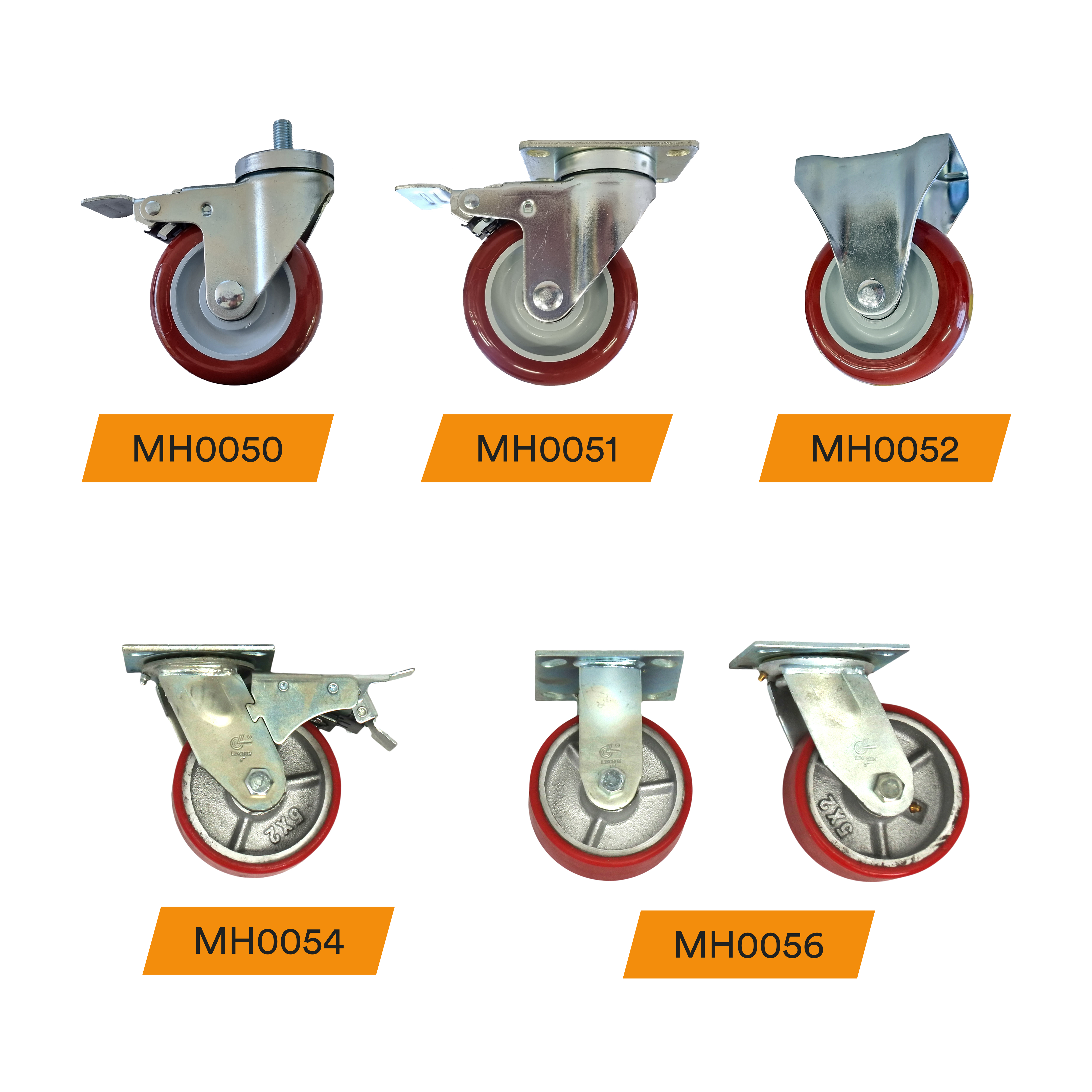 Global Industrial's Castor wheels with labels
