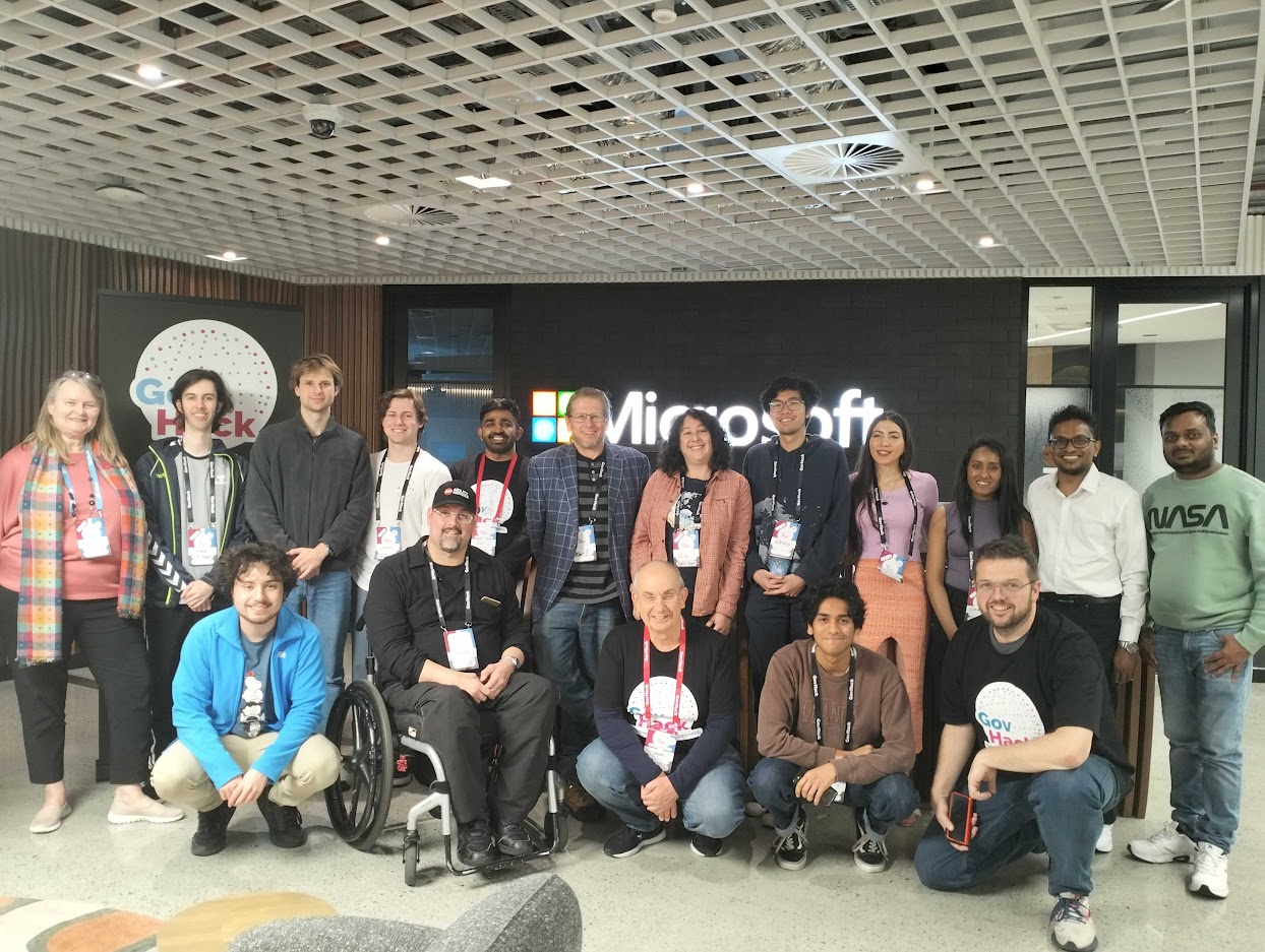 Group of people posing for photo in Microsoft Office in Perth