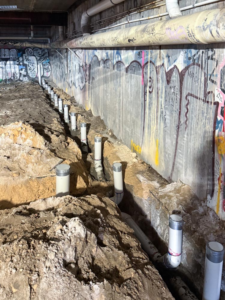 Commercial drainage set up