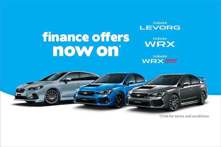 Finance Offers on WRX, STI & Levorg