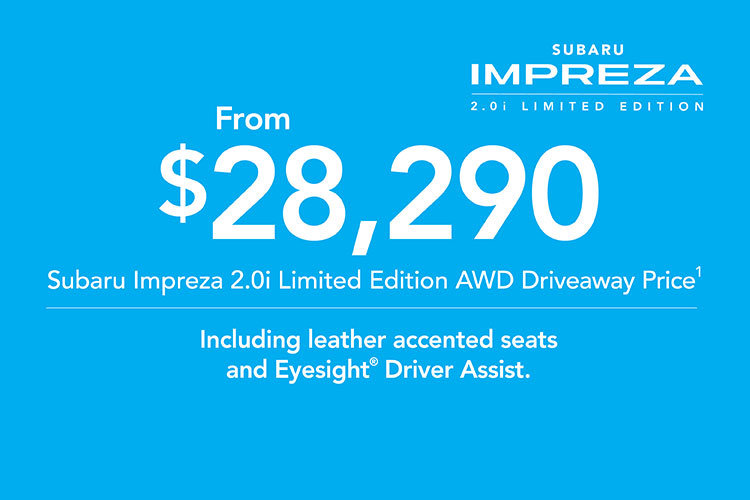 2019 Plate Clearance - Impreza 2.0i AWD Limited Edition