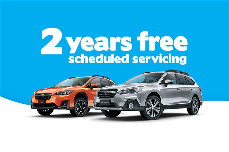 2 Years Scheduled Servicing free with Subaru XV and Outback models