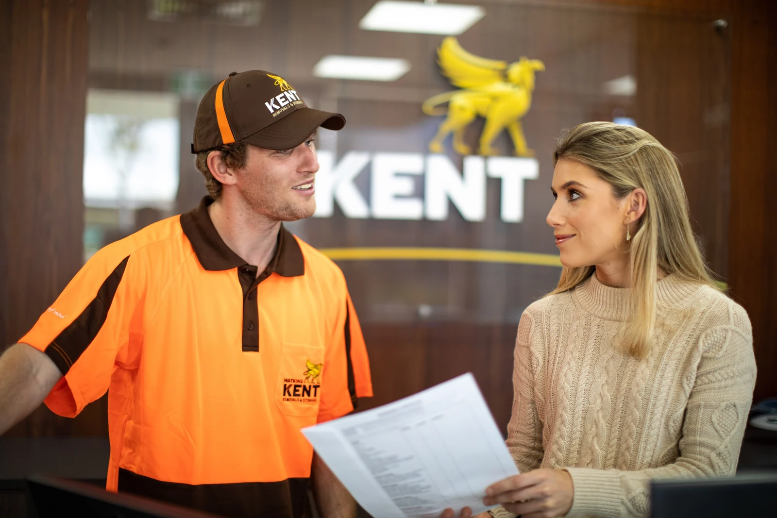 Kent Removals & Storage consultant assisting customer with relocation planning and documentation