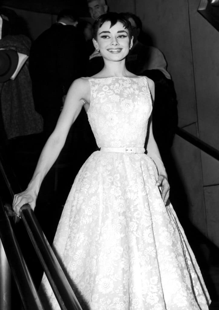 Audrey Hepburn, Roman Holiday (1953), gown by Hubert de Givenchy