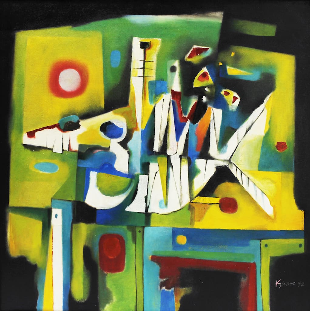 Ang Kiukok (1931 - 2005) Fish signed and dated 1972 (lower right) oil on canvas 36” x 36” (91 cm x 91 cm)