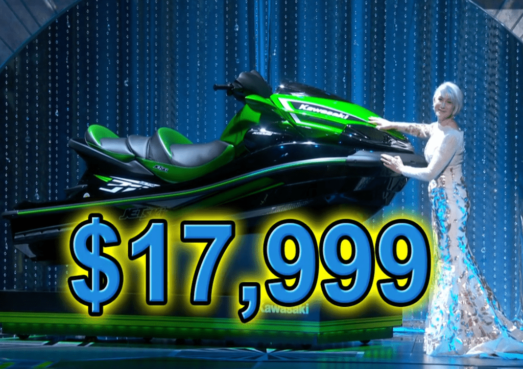 Helen Mirren in a gag involving a free jetski