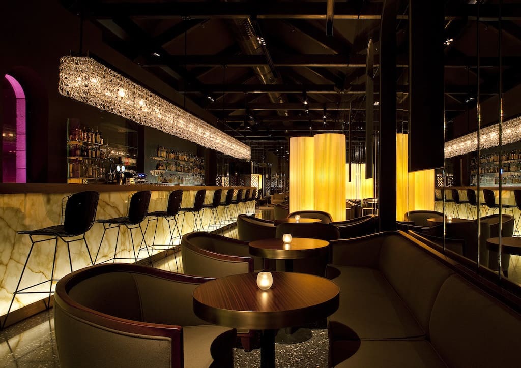 The Mirror Bar is a happening bar starting cocktail hour