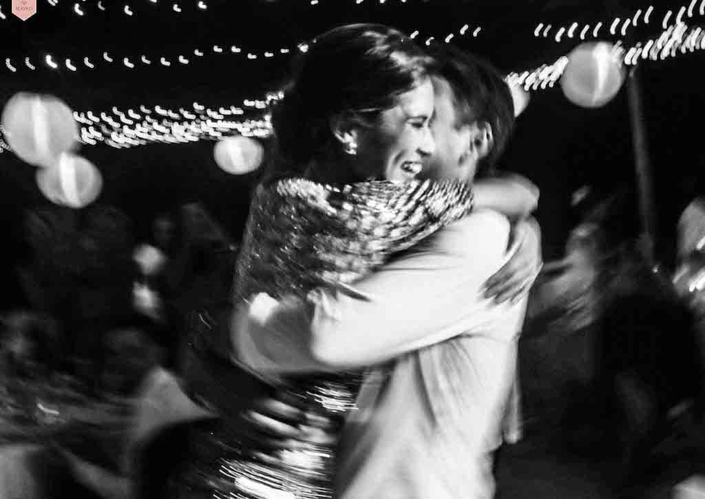 The happy couple right after Marion's surprise Bollywood dance number with friends