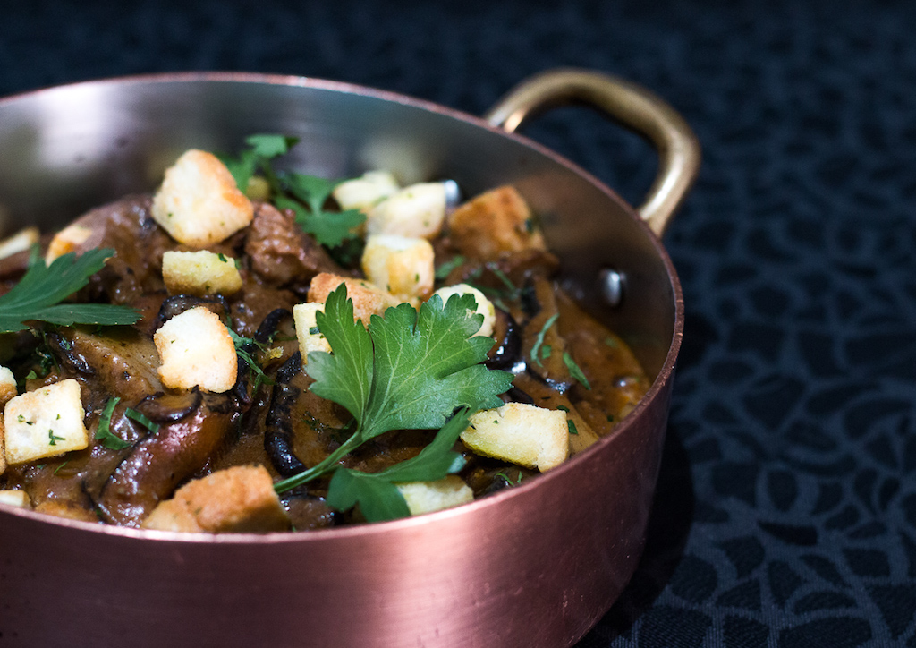 Chicken liver with the wild Mushrooms