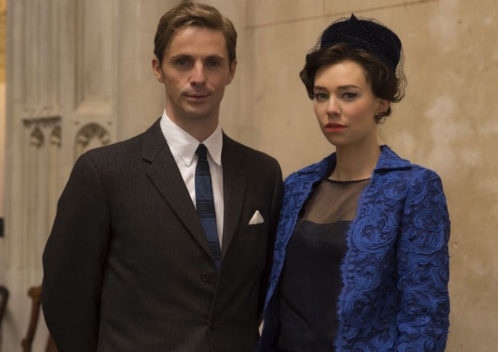 Matthew Goode and Vanessa Kirby as Tony Armstrong-Jones and Princess Margaret
