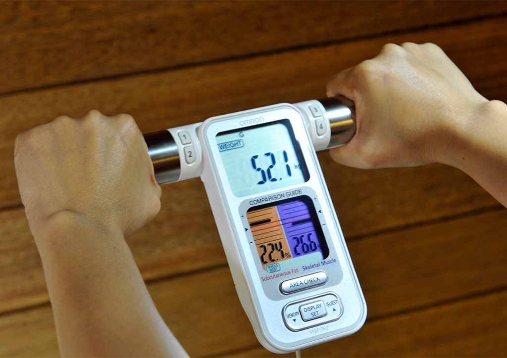 Body composition is tested by a machine that can read BM and the physical state of body 