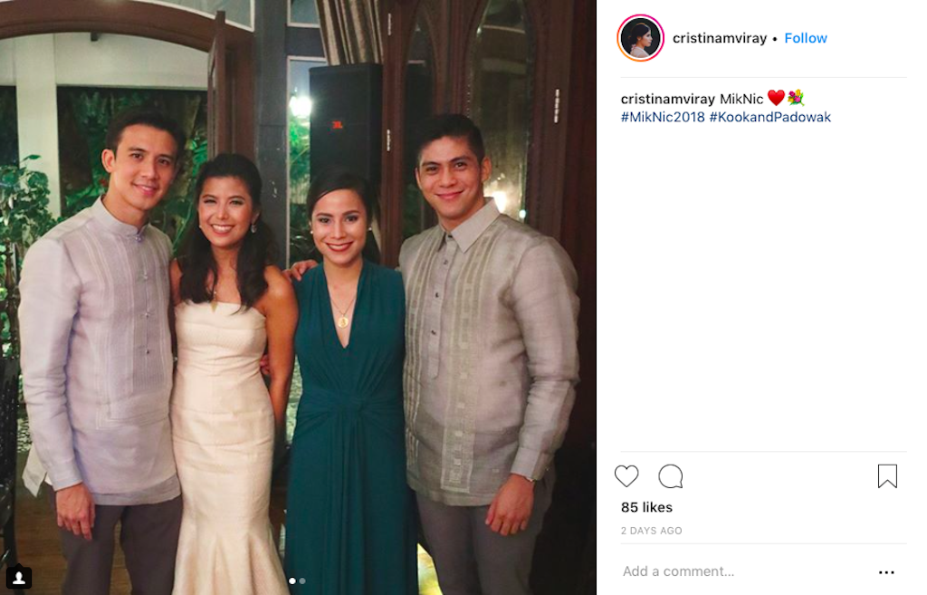 Wedding Day of Nicole Tantoco and Miko de los Reyes. Photograph courtesy of @cristinamviray (Instagram)