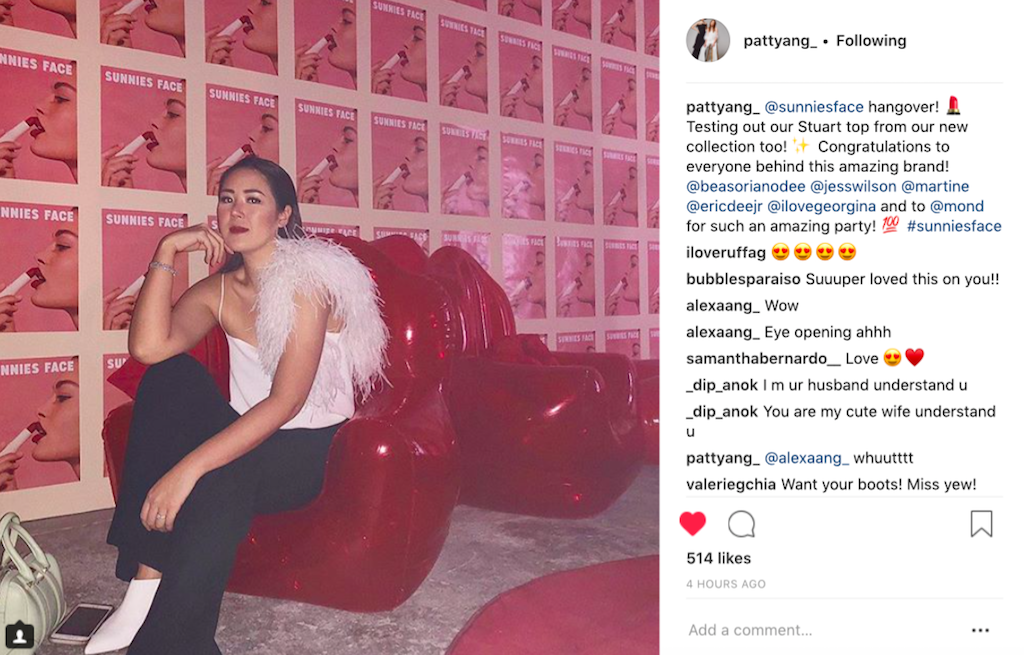 Photograph courtesy of @pattyang_ (Instagram)