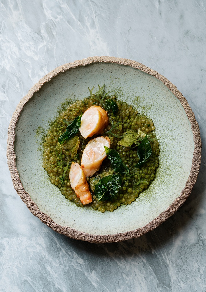 Clams, river prawn, moringa tapioca, seaweed from Gallery by Chele