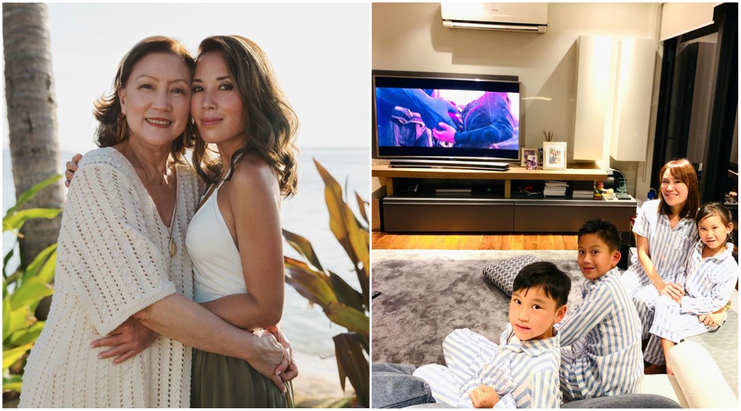 Katrina Tantoco-Lobregat with her mom and Dra. Aivee Teo with her kids