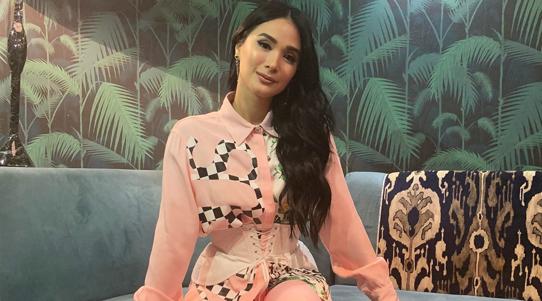 Heart Ongpauco-Escudero wearing light pink top and pants