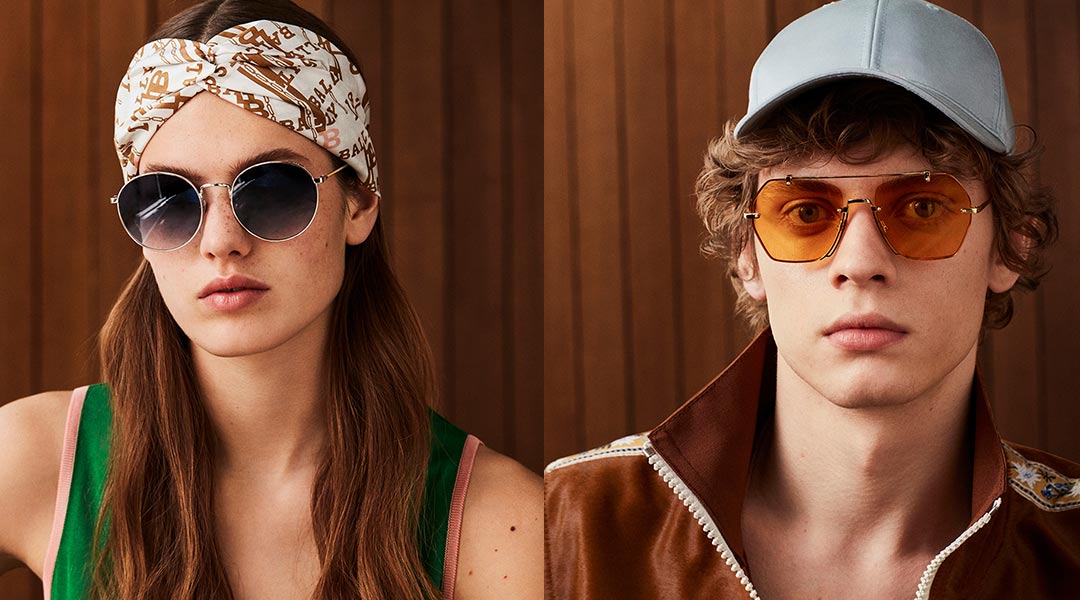 girl and guy in vintage sunglasses
