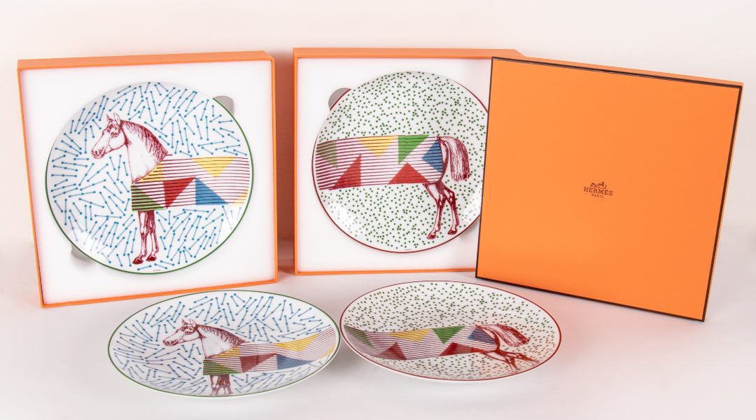 Nº4 Hippomobile dessert plates by Hermés