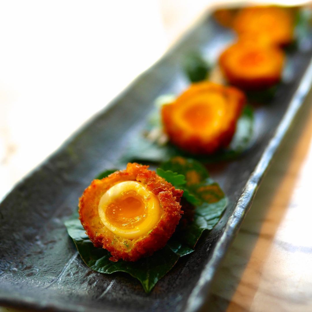 Blackbird restaurant's Prawn Scotch Eggs