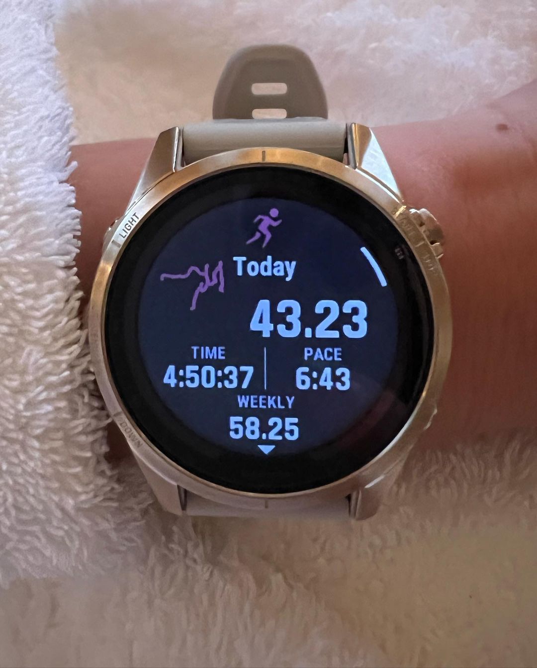 Anne Curtis showing how much she ran during the Tokyo marathon