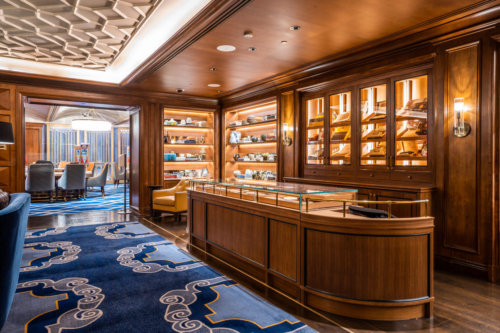 Cigar Section of Solaire Baccarat Room and Bar