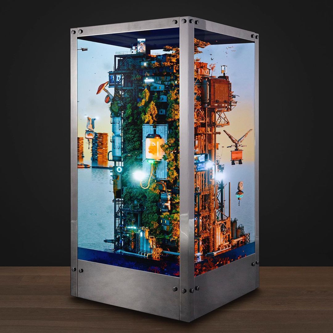 LGDR Beeple kinetic video sculpture at Art Basel Hong Kong