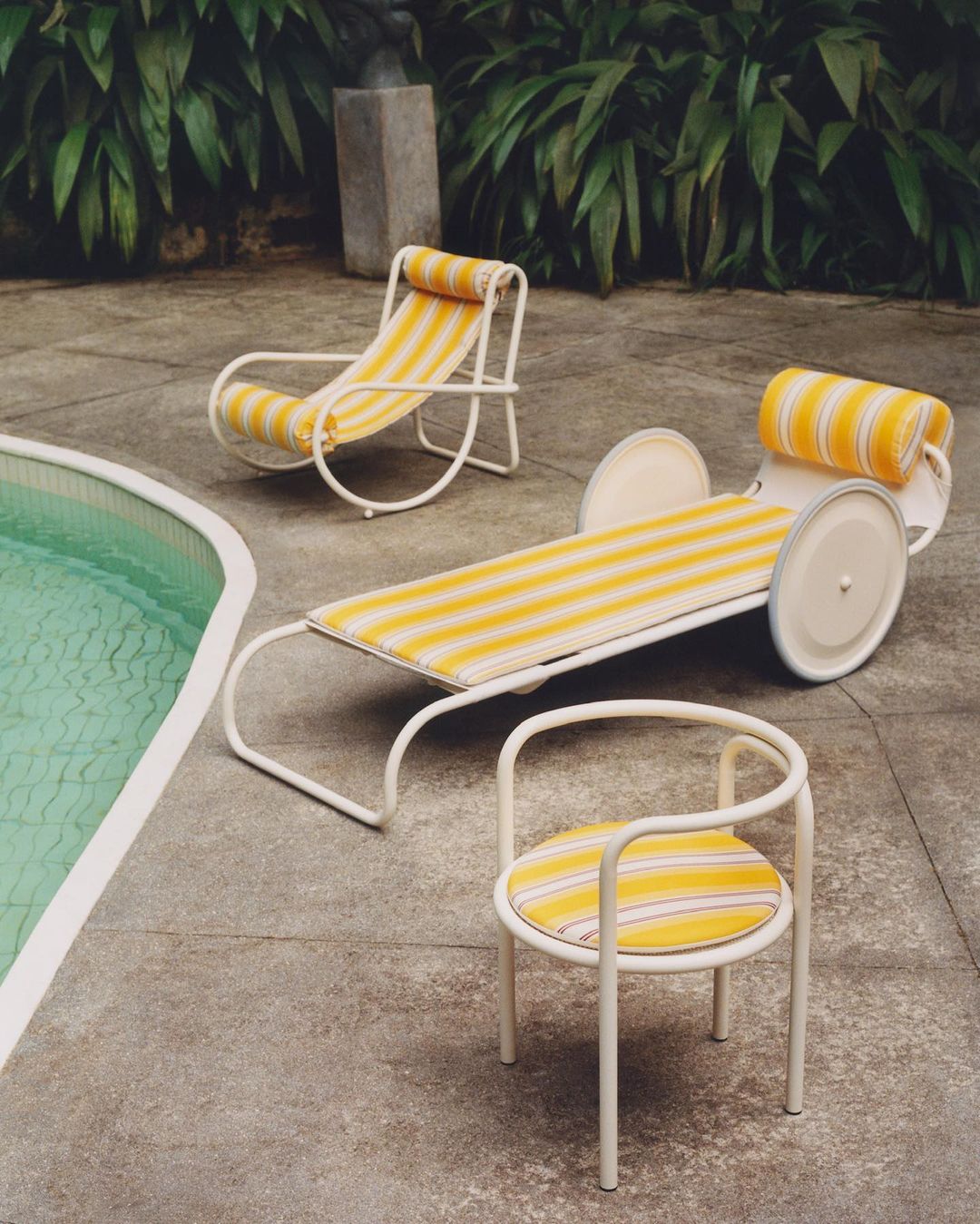 Jacquemus' Objets collection Gae Aulenti's Locus Solus line of outdoor furniture