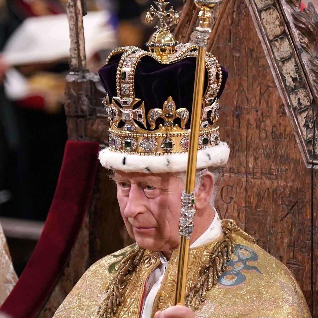 King Charles III during his coronation