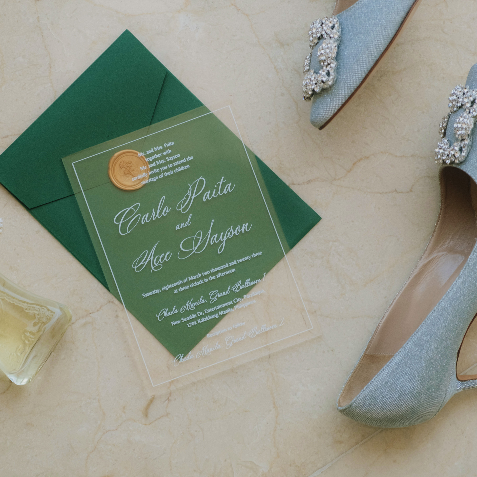 Acee Paita and Carlo Paita wedding invitation