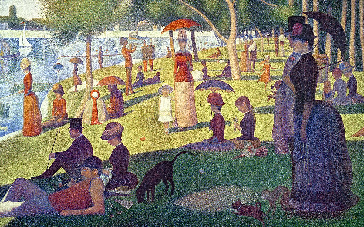 Seurat's iconic "Un dimanche d’été à l’Île de La Grande Jatte" (A Sunday Afternoon on the Island of La Grande Jatte)