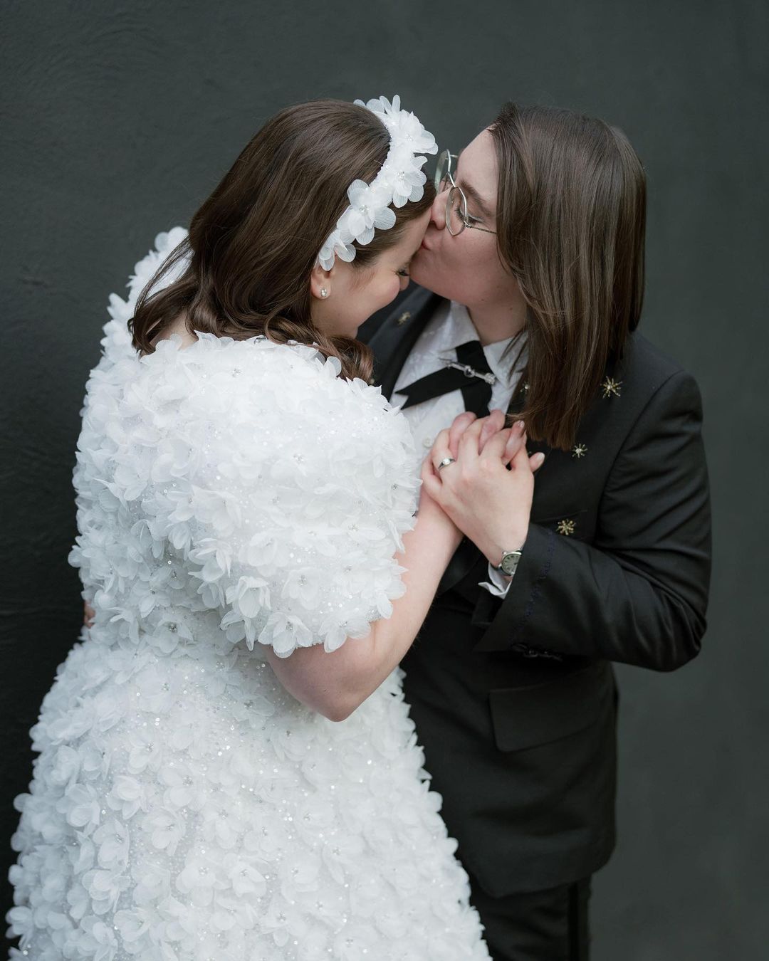 Beanie Feldstein and Bonnie-Chance Roberts share a sweet moment.