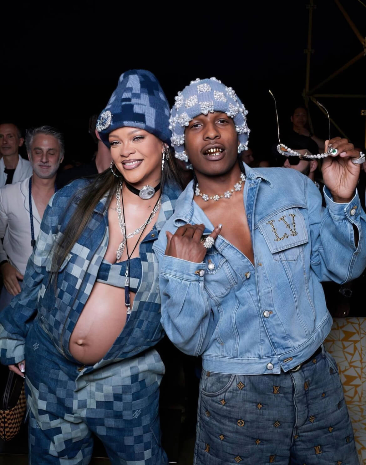 Rihanna in. Pharell's Spring summer louis vuitton debut