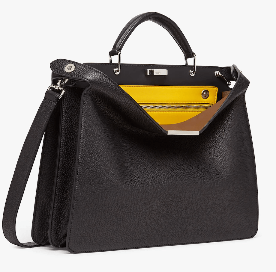 Peekaboo ISeeU Medium Black leather bag